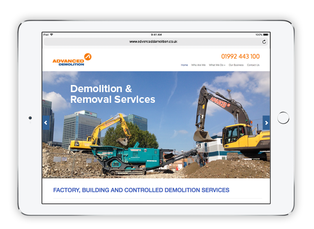 Industrial Website Design for Advanced Demolition - Project Image